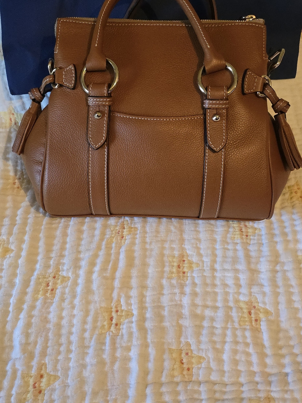 Dooney & Bourke Tan Leather Satchel - Picture 2 of 6